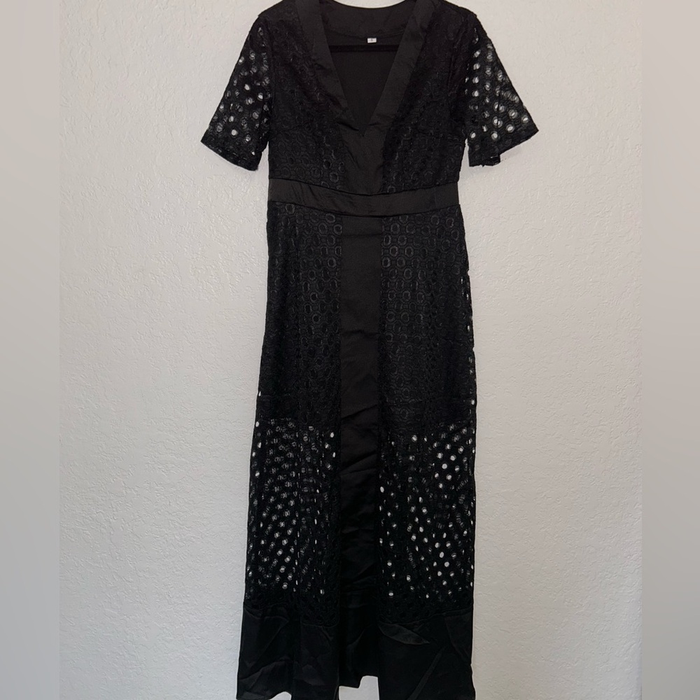 213. Black long dress